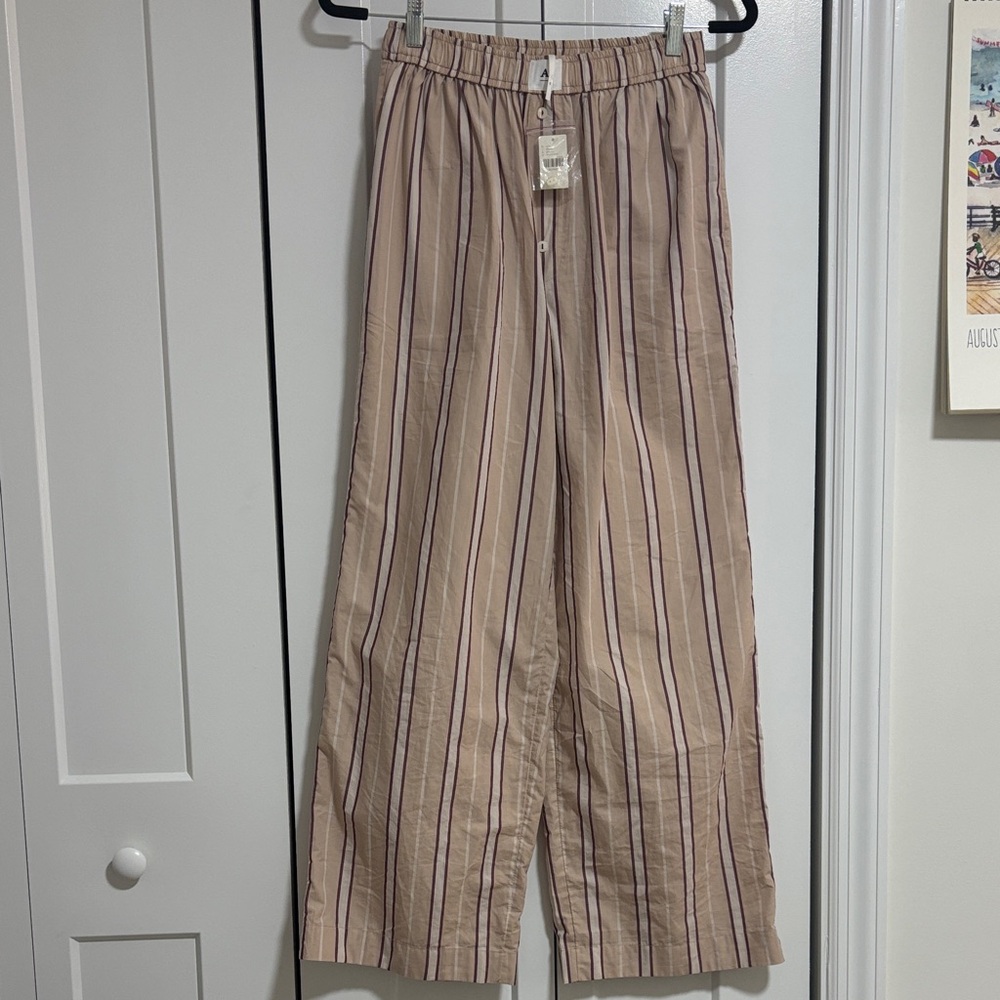 Anthropologie Tan Striped Women’s Pajama Pants